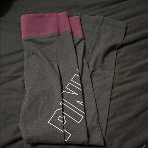 Victoria's Secret Leggings in Charcoal and Plum